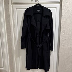 Athleta Black Stellar Trench Coat Black Style  #842421